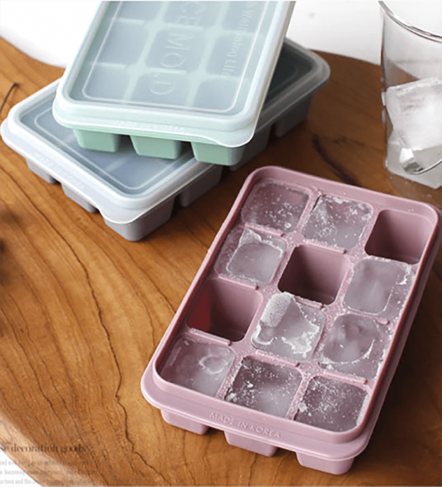 矽膠方形１２格製冰盒-共三色