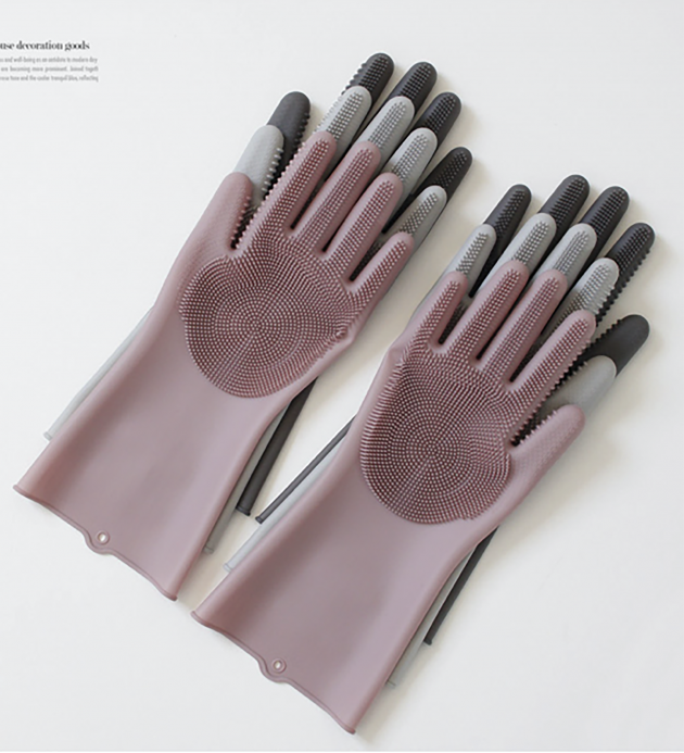 防滑矽膠清潔手套-共三色